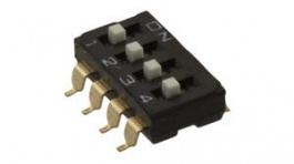 A6S-4104-H, Переключатель: DIP-SWITCH; Кол-во секций:4; ON-OFF; 0,025A/24ВDC, Omron