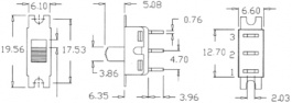 500-SSP1-S1/2M2QE, Ползунковые переключатели вкл.-вкл. 1P, Taiway