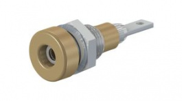 23.0060-27, Гнездо; "банан" 2мм; 10А; 23мм; коричневый; изолированный; 60ВDC, Staubli (former Multi-Contact )