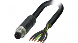 1414949, Power Cable M12 Plug - Bare End 1.5m 8A 690V, Phoenix Contact