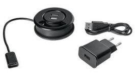 1409901, Table Socket 2x USB Type J Black, Steffen