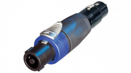 NA4FX-F, XLR, Cable socket 3 Quick Lock&nbsp;&nbsp;Black / Blue, Neutrik