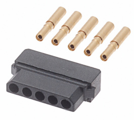 M80-8980505, Socket, single-row, straight 1x5P, Harwin