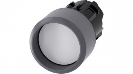 3SU1030-0CB60-0AA0, SIRIUS ACT Push-Button front element Metal, matte, white, Siemens