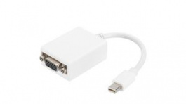 AK-340407-001-W, Adapter, Mini DisplayPort Plug - VGA Socket, DIGITUS