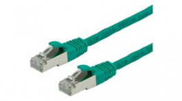 21.99.1233, CAT6 Shielded Patch Cable, RJ45, S/FTP, 1m, Green, Value