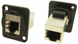CP30222SX, RJ45 Panel Mount Adapter, XLR Housing, Shielded, CAT6 8P8C, Cliff