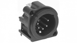 AC5MAH-AU-B, XLR, Receptacle 5 AC PCB Black, Amphenol