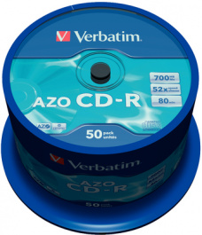 43343, CD-R 700 MB Spindle of 50, Verbatim