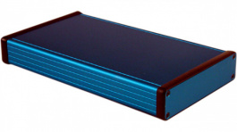 1455P2201BU, Корпус: с панелью; 1455; Х:125мм; Y:220мм; Z:30мм; алюминий; синий, Hammond