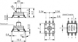 XFGM-3200KPGSR, Pressure sensor SMD 0...200 kPa, Fujikura