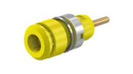 65.9194-24, Laboratory Socket, ø2mm, Yellow, 10A, 600V, Gold-Plated, Staubli (former Multi-Contact )