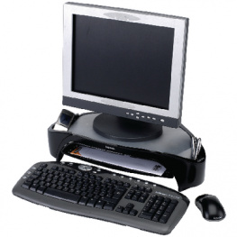 8020801, Monitor mount plus Black / Silver, Fellowes