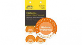 6990-2021, Inspection Plate, 21 ... 26, Peel Proof Film, 30mm, Orange, Zweckform