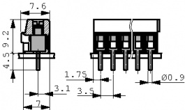 1984691, PCB Terminal Block 10P3.5 mm, Phoenix Contact