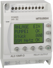 AL2-10MR-A, Alpha Xl Base Unit ALPHA, 6 DI, 4 RO, Mitsubishi