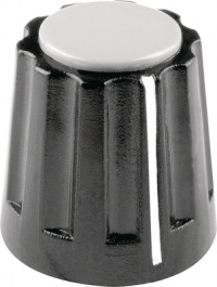 331.61, Plastic rotary knob with line black 14.5 mm, Mentor
