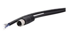 RND 205-01150, M8 Cable Connector, 5m, Straight, Socket, 4 Poles, A-Coded, Solder, RND Connect