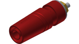 SAB 2640 LK Au red, Laboratory socket diam. 4 mm Red CAT III 40 mm, SKS Kontakttechnik