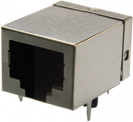 61500814221, Modular jack horizontal 8 Shielded Tab Down, WURTH Elektronik