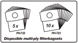 PH-723 [10 шт], Filter bags, 0.3 umm PU=10 ST, Muntz Technics