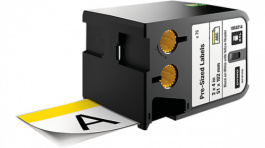 1868714, XTL Pre-Printed Labels with Yellow Header Black on White, Dymo