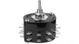 HS16-2SN, Rotary Switch 2-Pole 11-Pos 30° Soldering Lugs, NKK Switches (NIKKAI, Nihon)