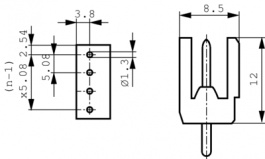 1517260000, SL 5.08/2/180 3.2SN OR Pin header, straight Pitch 5.08 mm, 2 Poles, Weidmuller