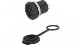 1310-1040-01, IP64/67 M16 Panel Coupler USB-C 3.1, Encitech Connectors