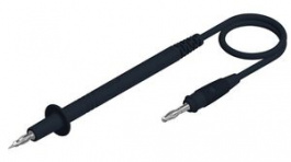 PL 3 SW, Test Lead with Probe \x1a4mm 1m Black Nickel-Plated Brass, SKS Kontakttechnik