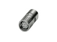 1628819 M23 Circular Cable Connector, Straight, Socket, 8 Contacts, Screw, Crimp