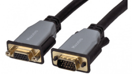 PLA-655B-L-3, Monitor cable VGA Platinum m - f 3 m Black, Maxxtro