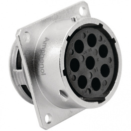 RT0018-8SNH, Square flange receptacle 8P, Amphenol