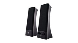 SP2500-USB-6E, PC USB Speakers, 2.0, 5W, 5W, Black, V7
