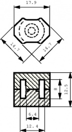 B65807-J-R49 [2 шт], RM6 core set N49 PU=2 ST, TDK-Epcos