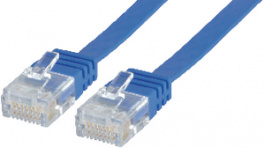 PB-FLUTP6-10-B, Patch cable, flat RJ45 Cat.6 U/UTP 10 m blue, Maxxtro