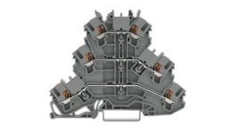 2202-3209, Terminal Block, N, Cage Clamp, 6 Poles, 500V, 24A, 1 ... 2.5mm², Blue, Wago