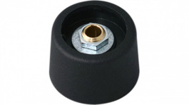 A3123049, Control knob without recess black 23 mm, OKW