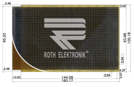 RE523-LF, Laboratory card FR4 epoxy heat tin-plated, Roth Elektronik