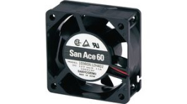 109P0612S701, Axial Fan DC 60x60x15mm 12V 0.48m\x1a/min, Sanyo Denki