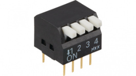 JS0304PP4-S, DIP switch 4P, NKK Switches (NIKKAI, Nihon)