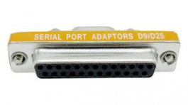 RND 205-00930, Mini D-Sub Adapter, 9-Pin Socket to 25-Pin Socket, Silver, RND Connect