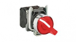XB4BK124B5, Illuminated Selector Switch, Poles %3D 2, Positions %3D 2, 90°, Panel Mount, SCHNEIDER ELECTRIC