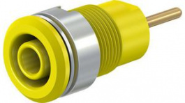 23.3010-24, Safety Socket 4mm Yellow 24A 1kV Gold-Plated, Staubli (former Multi-Contact )