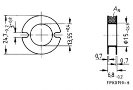 B65942-B-T1, Coil former for PS 30.5 x 10.2 core set, TDK-Epcos