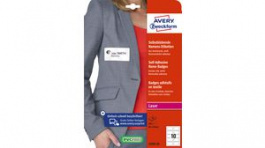 L4785-20, Name Badges, 10, Removable, 80 x 50 mm, Zweckform