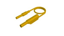 MAL S WS-B 25/2,5 YELLOW, Test Lead, Plug, 4 mm - Socket, 4 mm, Yellow, Nickel-Plated Brass, 250mm, Hirschmann