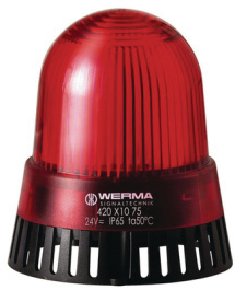 421 110 75, Flashlight/buzzer combination red, WERMA Signaltechnik