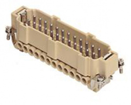 JCNEM 24, JCNE - JNE, 24 poles +earth, male insert, with male contacts, tinned, ILME