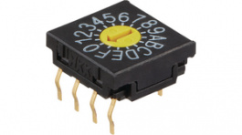 FR01FC16P-S, Кодирующий переключатель; HEX/BCD; Пол: 16; под пайку; 10x10x4мм, NKK Switches (NIKKAI, Nihon)